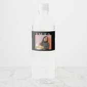 Custom Photo Bottle Label, Birthday Magazine Cover Wasserflaschenetikett (Vorderseite)