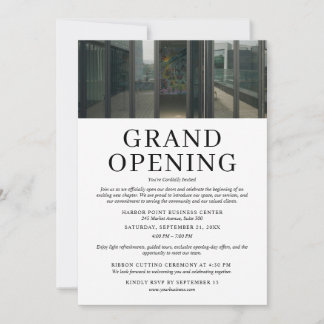 Custom Photo Business Grand Opening Invitation Einladung