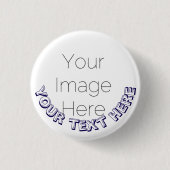 Custom Photo Button Pin – Personalized text Badge (Vorderseite)