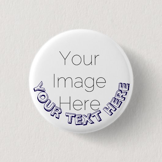 Custom Photo Button Pin – Personalized text Badge (Vorderseite)
