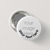 Custom Photo Button Pin – Personalized text Badge (Vorne & Hinten)