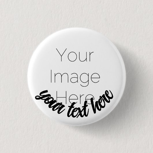 Custom Photo Button Pin – Personalized text Badge (Vorderseite)