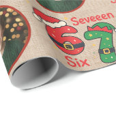 Custom Photo Christmas Gift Wrap 6-7 Trendy Geschenkpapier (Rolleneckpunkt)