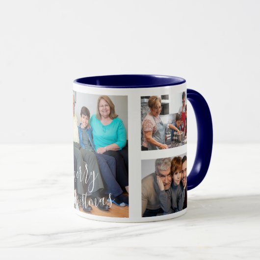 Custom Photo Christmas Mug For Family Personalized Tasse (VorderseiteRechts)