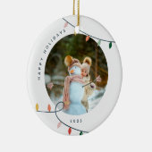 Custom Photo Christmas Ornament with Lights (Rechts)
