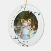 Custom Photo Christmas Ornament with Lights (Links)