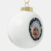 custom photo Christmas skandi ceramic ornament (Links)