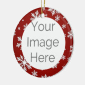 custom photo christmas snow  keramik ornament (Links)