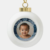 custom photo Christmas snowflake ceramic ornament (Vorderseite)