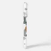 Custom Photo Christmas Snowflakes Monogram Case-Mate iPhone Hülle (Rückseite / Rechts)