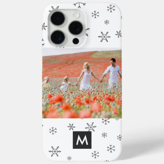 Custom Photo Christmas Snowflakes Monogram Case-Mate iPhone Hülle