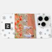 Custom Photo Christmas Snowflakes Monogram Case-Mate iPhone Hülle (Rückseite (Horizontal))