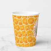 Custom Photo & Citrus Birthday  Pappbecher (Rechts)