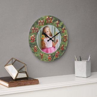 Custom Photo Clock | Gift for Christmas Große Wanduhr