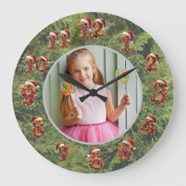 Custom Photo Clock | Gift for Christmas Große Wanduhr