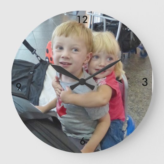 Custom Photo Clock Große Wanduhr (Vorderseite)
