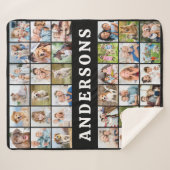 Custom Photo Collage 36 Personalized Modern Family Sherpadecke (Vorderseite (Horizontal))