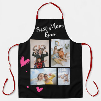 Custom Photo Collage Apron - Best Mom Or Dad Ever Schürze