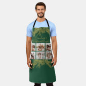 Custom Photo Collage Elegant Grandma's Christmas Schürze (Getragen)