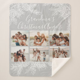 Custom Photo Collage Elegant Grandma's Christmas  Sherpadecke
