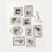 Custom Photo Collage Family Love Fleecedecke (Vorderseite)