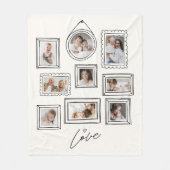 Custom Photo Collage Family Love Fleecedecke (Vorderseite)