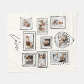 Custom Photo Collage Family Love Fleecedecke (Vorderseite (Horizontal))