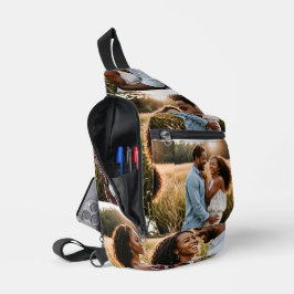 Custom Photo Collage for Bride & Wedding honeymoon Crossbody Bag