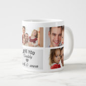 Custom Photo Collage for Dad Jumbo-Tasse (Vorderseite Rechts)