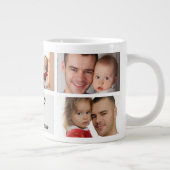 Custom Photo Collage for Dad Jumbo-Tasse (Rechts)