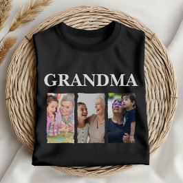 Custom Photo Collage Grandma – Personalized Family T-Shirt