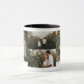 Custom Photo Collage Love Story Tasse (Zentrum)