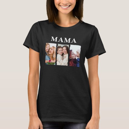 Custom Photo Collage Mama – Personalized Gift T-Shirt (Vorderseite)