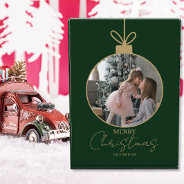 custom photo collage Merry Christmas bauble Fotoblock