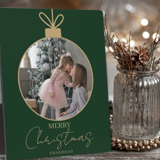 custom photo collage Merry Christmas bauble Fotoplatte