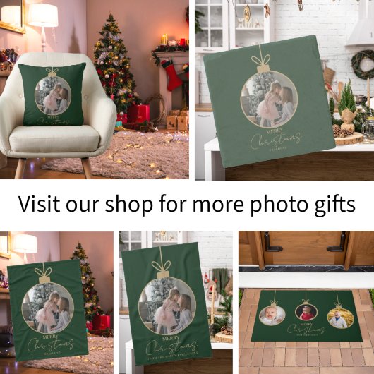 custom photo collage Merry Christmas bauble Spielkarten