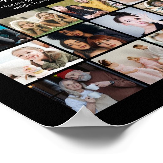 Custom Photo Collage Personalized Gift Poster (Ecke)