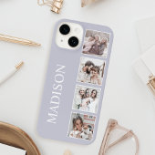Custom Photo Collage Personalized Lavender iPhone Hülle