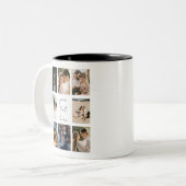 Custom Photo Collage Personalized Picture Family Zweifarbige Tasse (Vorderseite Links)