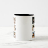 Custom Photo Collage Personalized Picture Family Zweifarbige Tasse (Mittel)