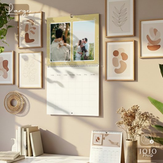 Custom photo collage Rose Line Art 2026 Kalender