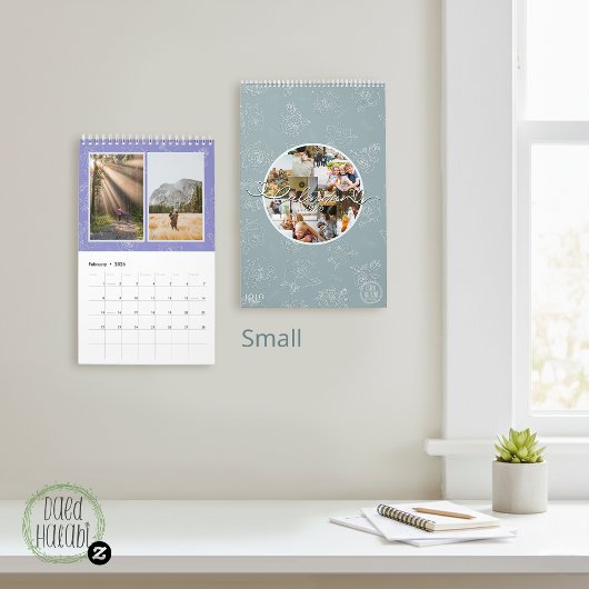 Custom photo collage Rose Line Art 2026 Kalender