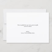 Custom Photo Collage Thankful Baby Shower Dankeskarte (Rückseite)