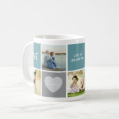 Custom Photo Collage with Sentimental Message Kaffeetasse (Vorderseite Links)