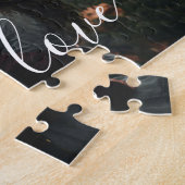 Custom Photo Couple Romantic Script Keepsake Puzzle (Seite)