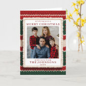 Custom Photo Cozy Knitted Sweater Frame Greeting Karte (Gelbe Blume)