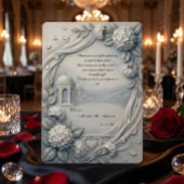 Custom Photo Cream Hydrangea Neoclassical Wedding Dankeskarte