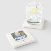 Custom photo, create your own  steinuntersetzer (Seitenansicht)