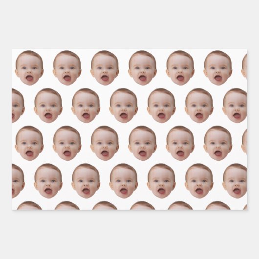 Custom Photo, Custom Photo Face Geschenkpapier Set (Vorderseite)