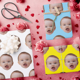 Custom Photo, Custom Photo Face Geschenkpapier Set